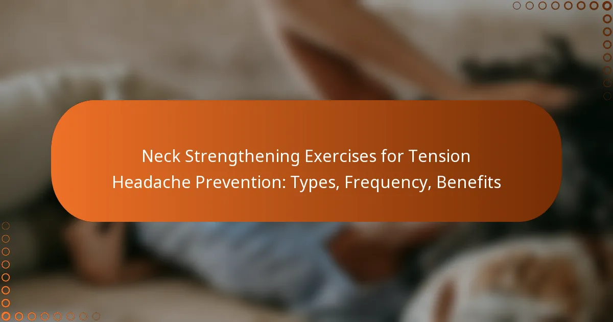 Neck Strengthening Exercises for Tension Headache Prevention: Types, Frequency, Benefits